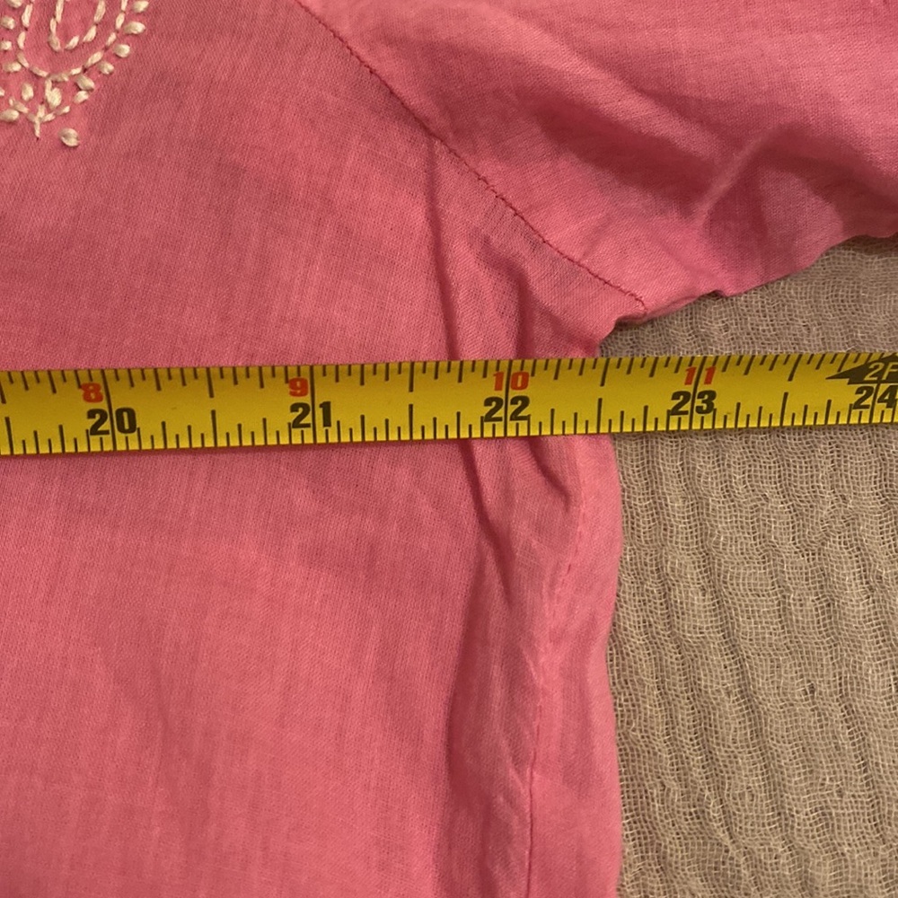 Roberta Roller Rabbit Pink Tunic with White Embroidery. Size 18. New - Picture 4 of 6
